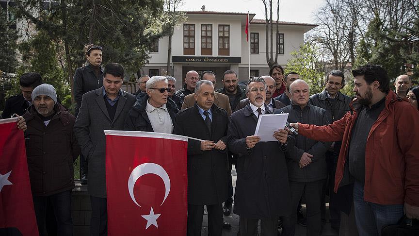 Kızılay esnafı teröre karşı birlik oldu