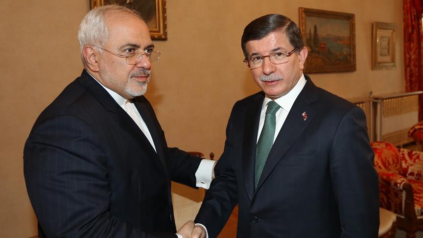 Başbakan Davutoğlu İran Dışişleri Bakanı Zarif'i kabul etti
