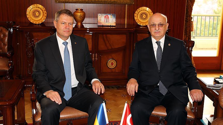 TBMM Başkanı Kahraman, Romanya Cumhurbaşkanı İohannis ile görüştü