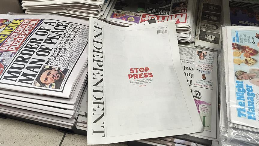В Великобритании вышел последний бумажный номер The Independent