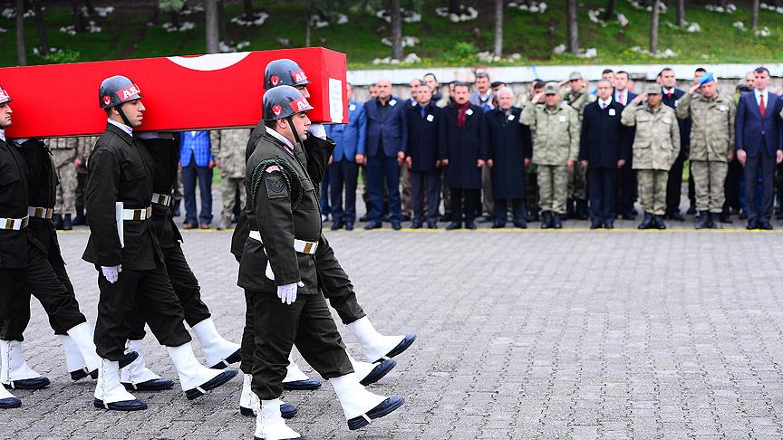 Kuzey Irak'ta şehit düşen üsteğmen Cazgır için tören düzenlendi