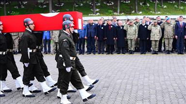 Kuzey Irak'ta şehit düşen üsteğmen Cazgır için tören düzenlendi