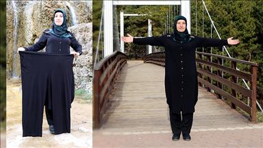 Çoraplarını giyemeyince 9 ayda 64 kilo verdi