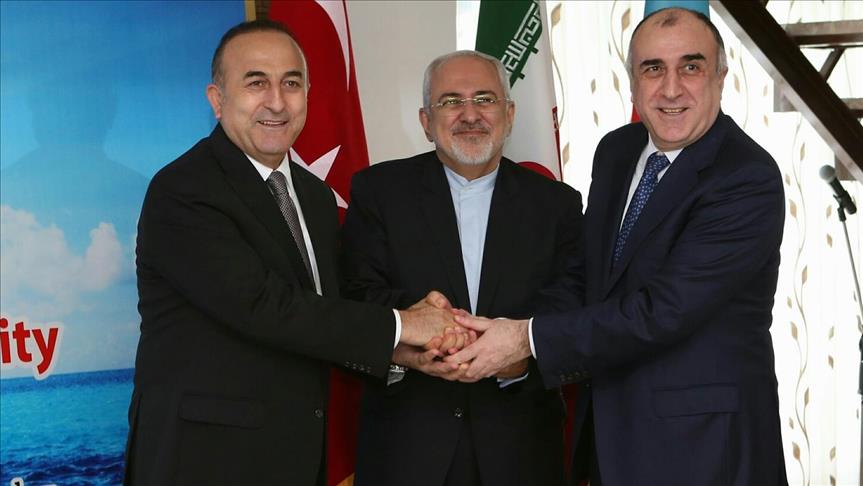  دیدار وزرای خارجه ترکیه، آذربایجان و ایران در رامسر 