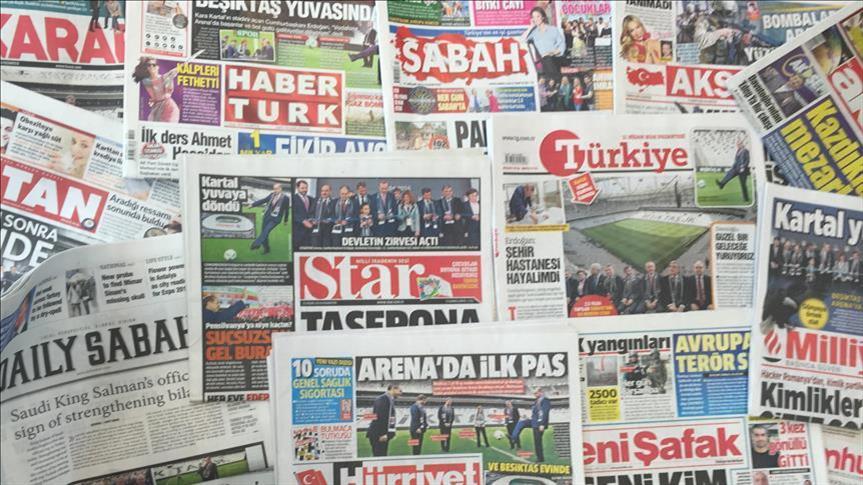 عناوین روزنامه‌های امروز سه‌شنبه 12 آوریل ترکیه