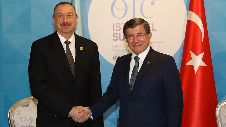 Davutoğlu ile Aliyev bir araya geldi