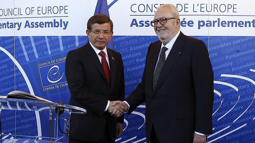 دیدار نخست‌وزیر ترکیه با رئیس مجمع پارلمانی شورای اروپا