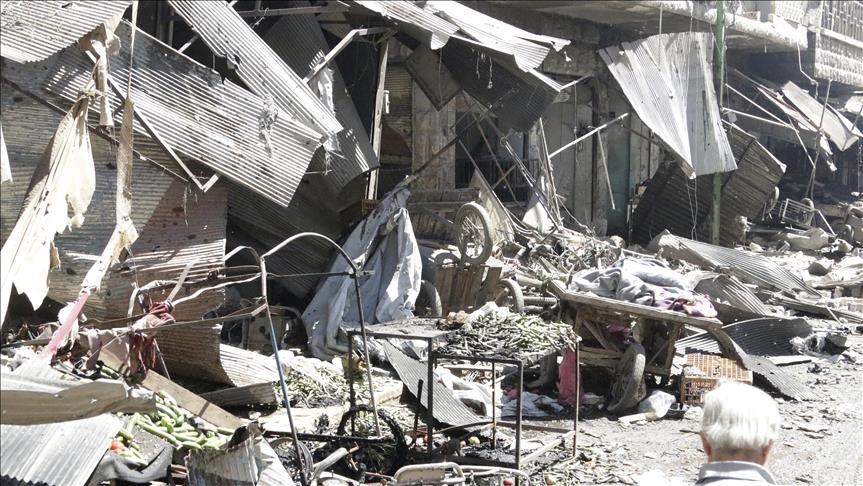  کشته و زخمی شدن 80 غیرنظامی در حمله رژیم اسد به بازاری در ادلب 