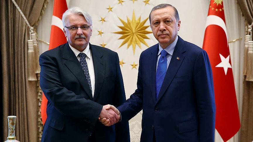 رئیس جمهور ترکیه وزیر خارجه لهستان را به حضور پذیرفت