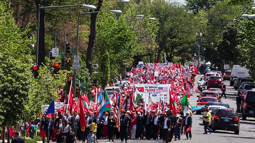 ABD'de Ermeni iddialarına karşı Türkiye’ye destek yürüyüşü düzenlendi