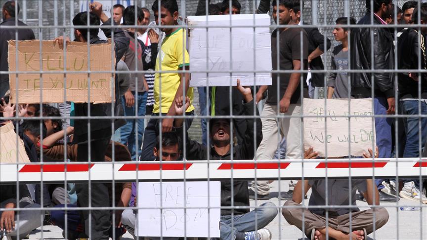 Protests broke out at refugee camp on Greece's Lesbos