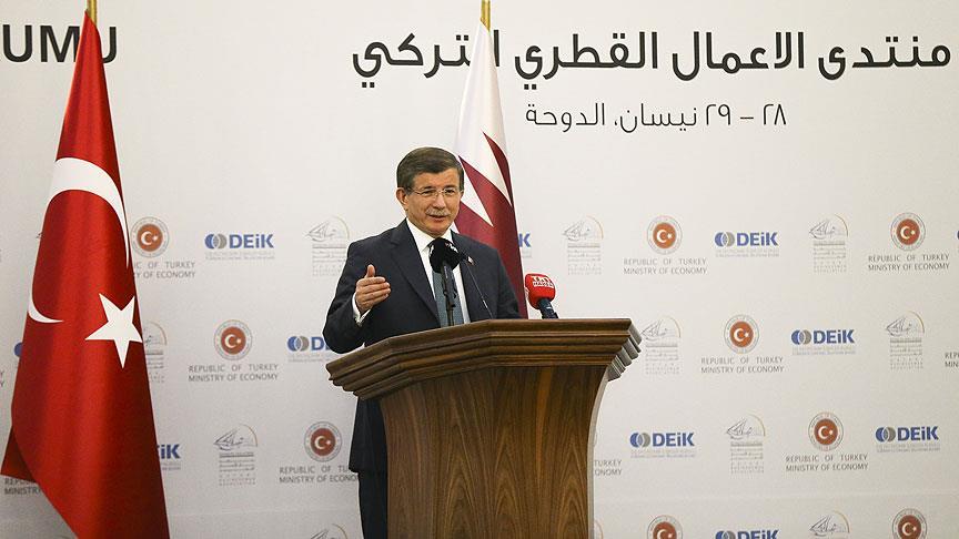 Başbakan Davutoğlu: Katar neye ihtiyaç hissediyorsa Türkiye'de, Türkiye neye ihtiyaç hissediyorsa Katar'da var