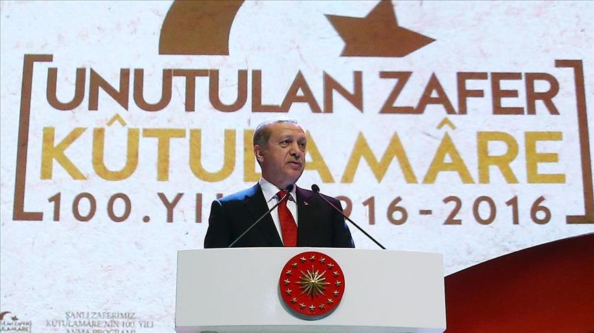 Erdogan hails historic World War I victory