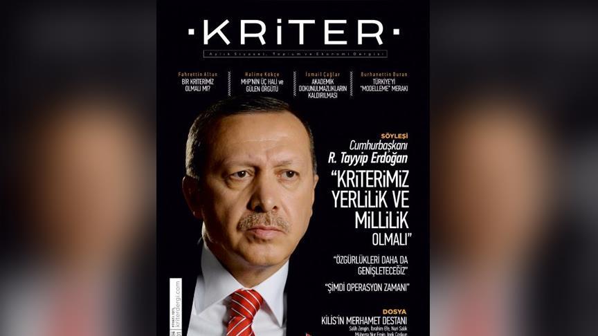 Cumhurbaşkanı Erdoğan 'Kriter' dergisine konuştu