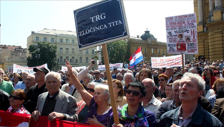 Hrvatska: Više od hiljadu prosvjednika zatražilo promjenu imena zagrebačkog Trga maršala Tita