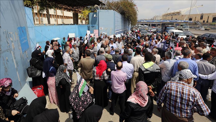 Palestinian refugees in Beirut protest UNRWA aid cuts