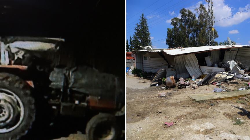 Kebapçı dükkanını kamufle edilmiş traktörle yıktı