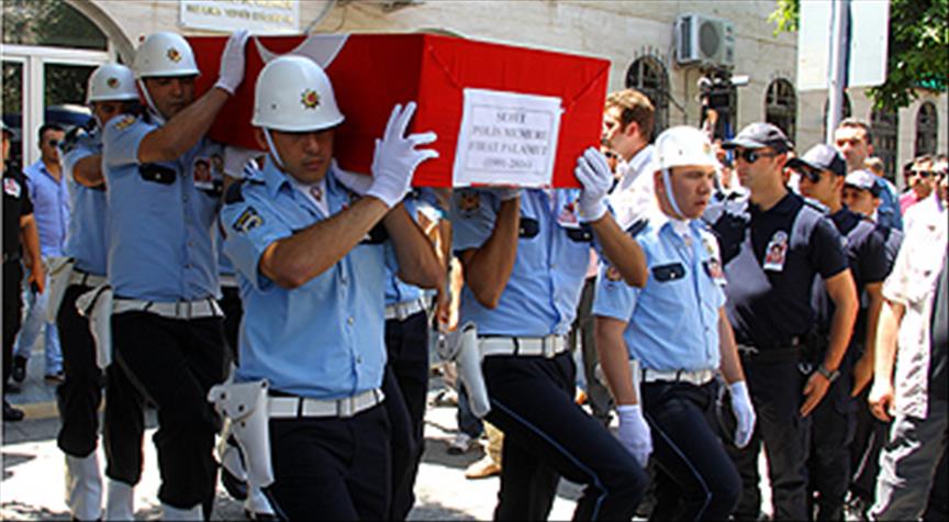 Şehit polis Palamut son yolculuğuna uğurlandı