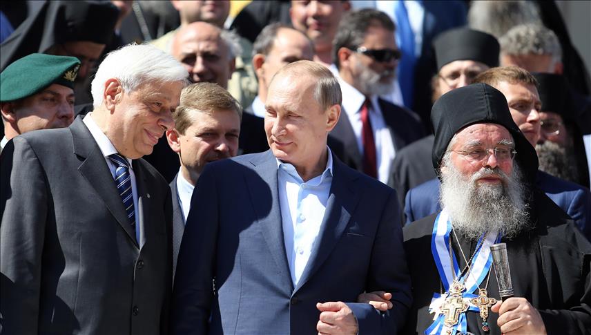 Putin ends Greece visit with pilgrimage to holy site