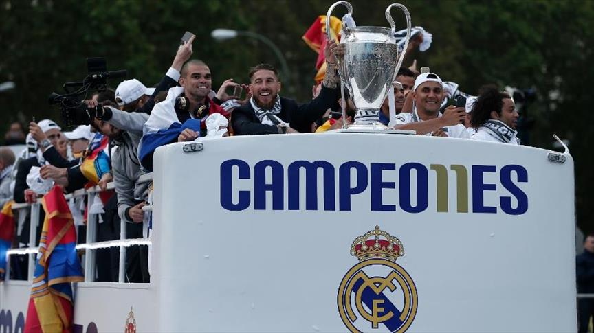 "الملكي" الإسباني يحتفل بكأس دوري أبطال أوروبا لكرة القدم