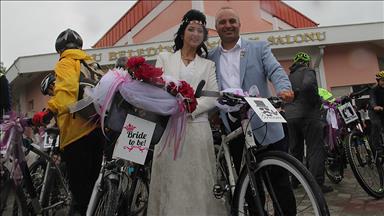 Mutluluk için pedal çevirdiler