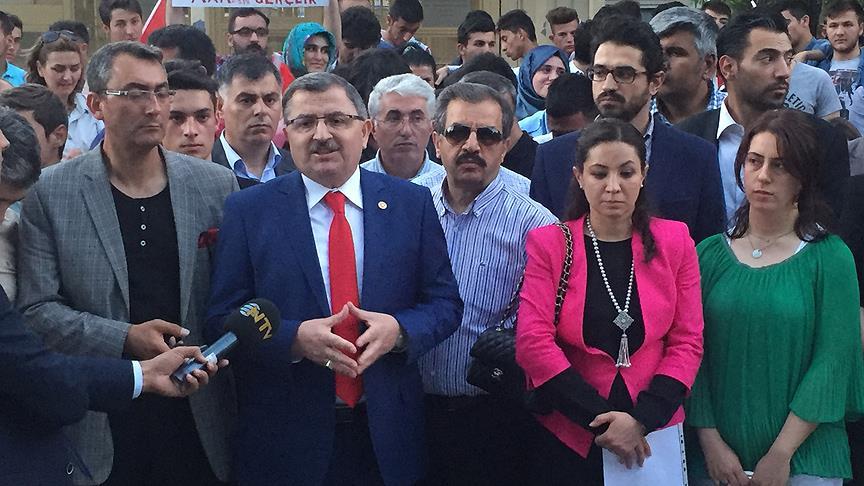 AK Parti Ankara İl Başkanlığından Almanya'nın Ankara Büyükelçiliği önünde protesto