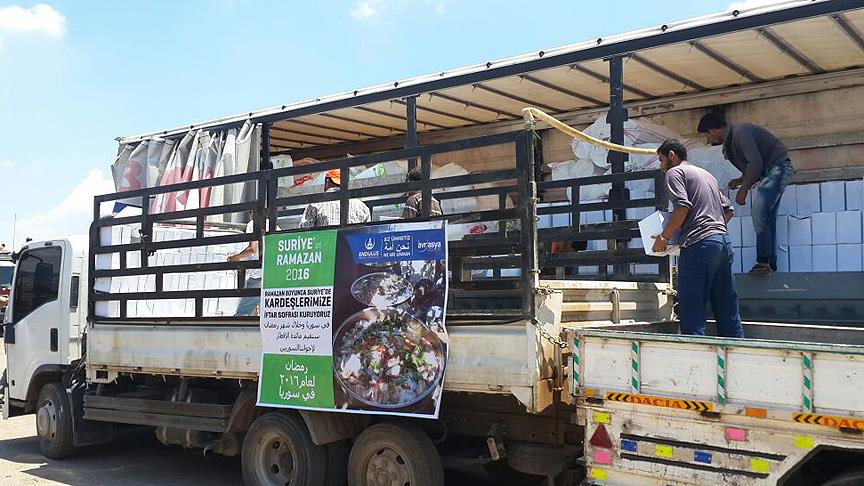Halep'e ramazan yardımı