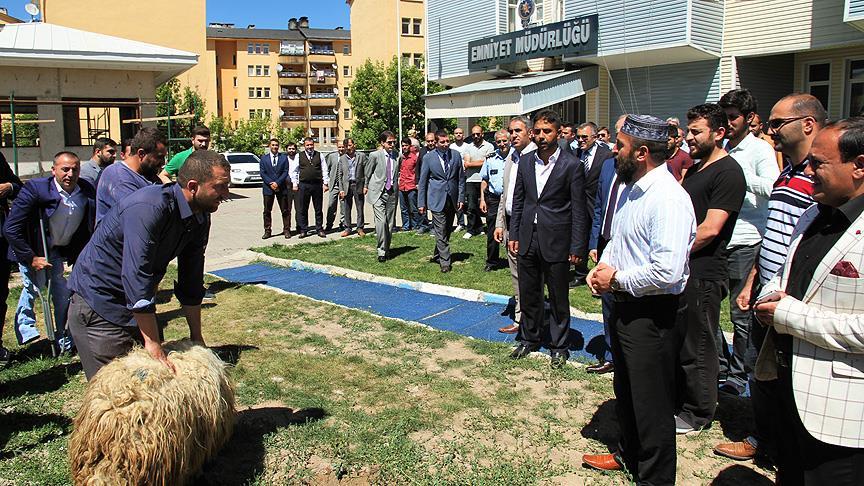 Terör saldırısının önlendiği Muş'ta 'şükür kurbanı' kesildi