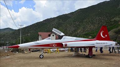 F-5 tipi savaş uçağı Gümüşhane'de sergilenecek