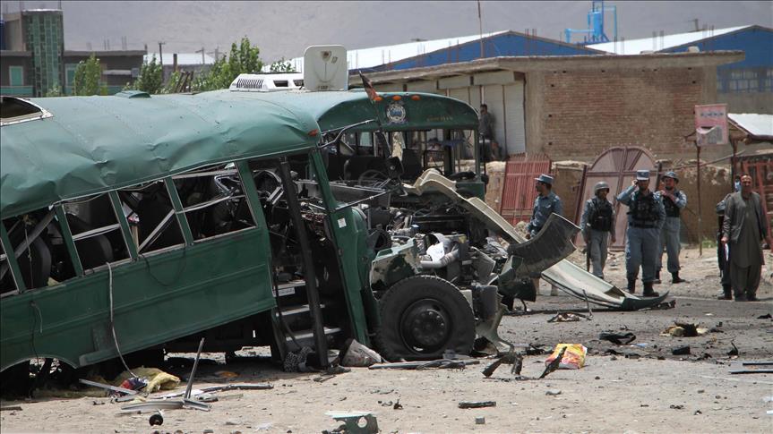 Scores killed as Afghan police convoy hit by blasts
