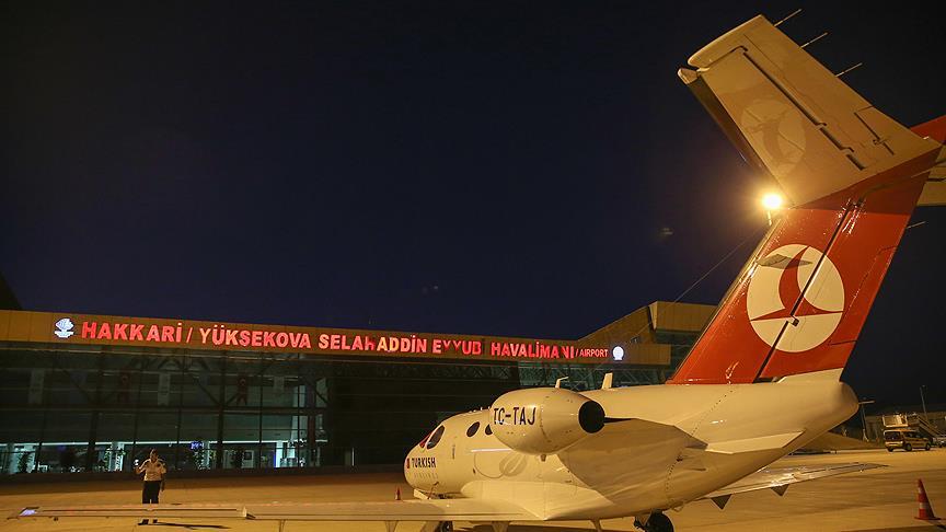 Selahaddin Eyyubi Havalimanı'na 11 ay sonra ilk kez uçak indi