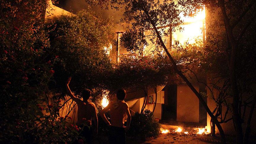 Bodrum'da otelde yangın