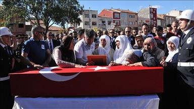 Şehit polis memuru Gündüz son yolculuğuna uğurlandı