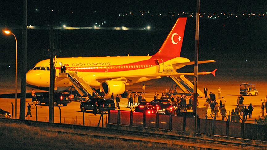 Cumhurbaşkanı Erdoğan'ı taşıyan uçak F-16'ları atlattı