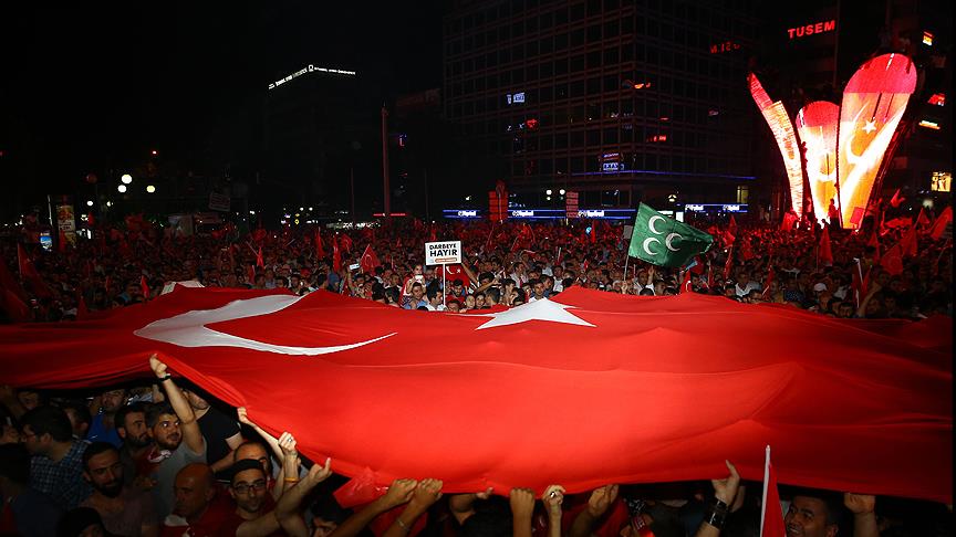 'Halk, birlik ve dirlik içinde var olmak kararlılığını gösterdi'