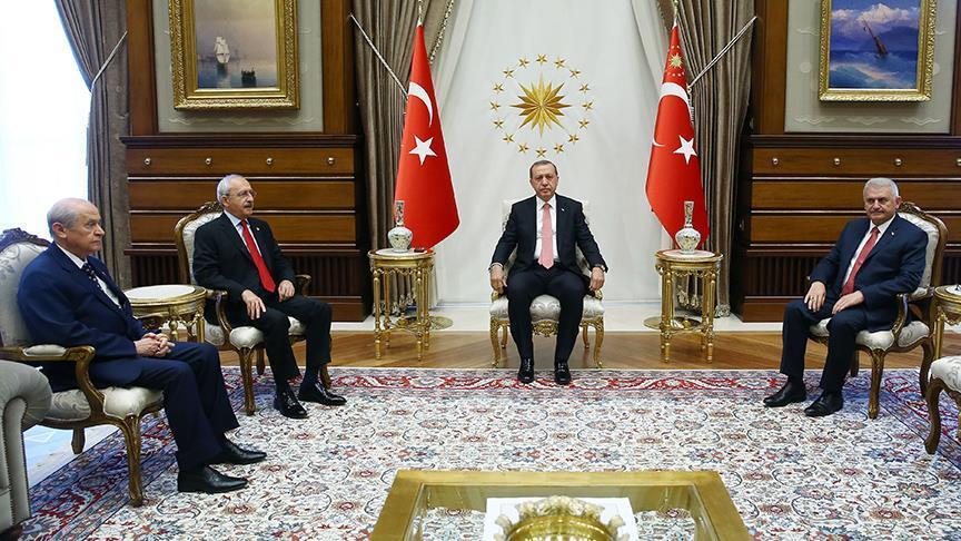 Turquie: Erdogan a reçu les chefs des partis AKP, CHP et MHP