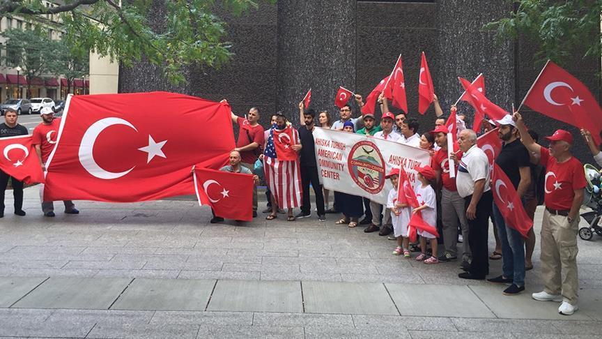 US Turks, Muslims in Boston protest coup attempt