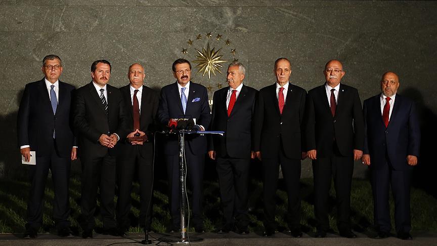 Cumhurbaşkanı Erdoğan KİK üyelerini kabul etti