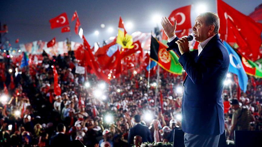 Coup attempt defeated by Turkish solidarity: Erdogan