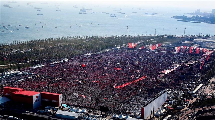 Unprecedented 5M people attend historic Istanbul rally