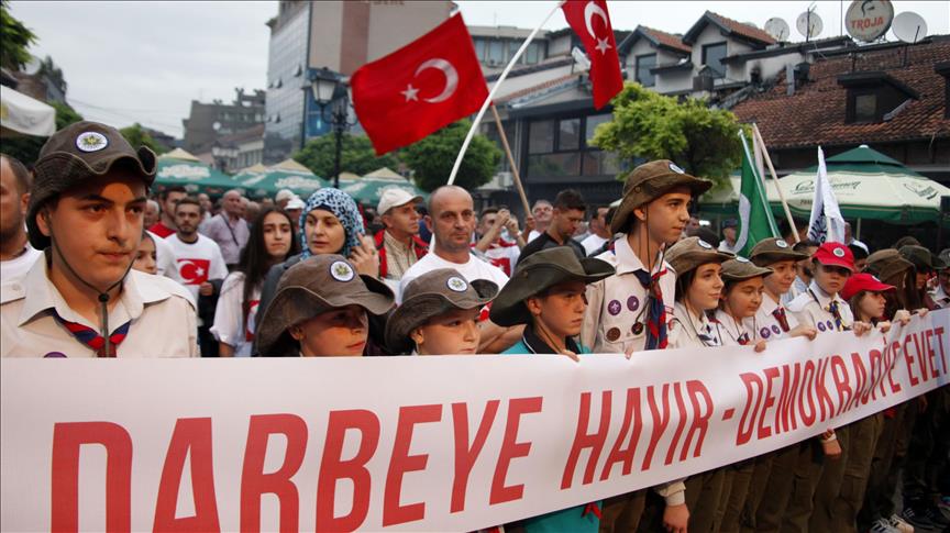 Bosniaks in Serbia hold rally in support of Turkey