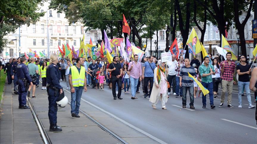 PKK supporters hold anti-Turkey demonstration in Vienna