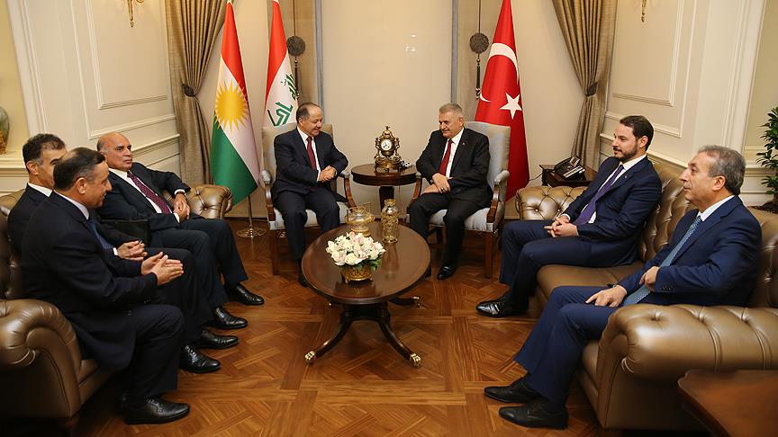 Başbakan Yıldırım IKBY Başkanı Barzani'yi kabul etti