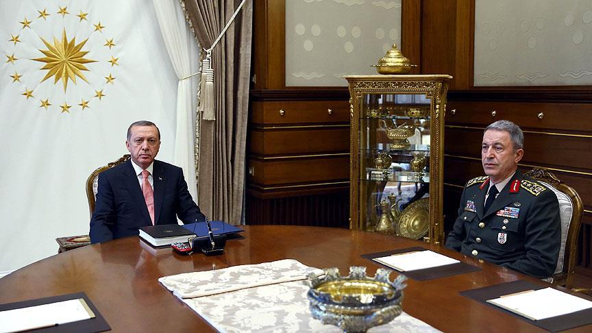 Erdoğan Akar'ı kabul etti