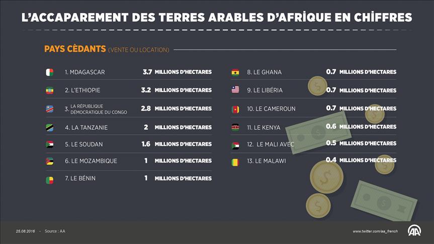 L'Afrique cède ses terres arables: Recolonisation ou sésame pour le développement ? (Infographie)