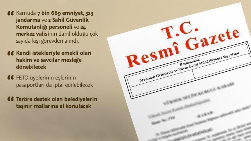 Yeni Kanun Hükmünde Kararname Resmi Gazete'de yayımlandı