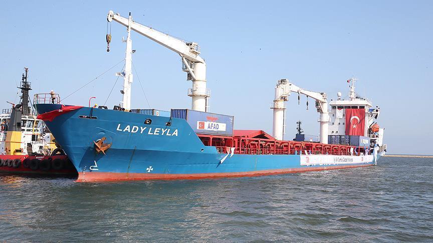 Turkish ship docks in Israel bearing aid bound for Gaza