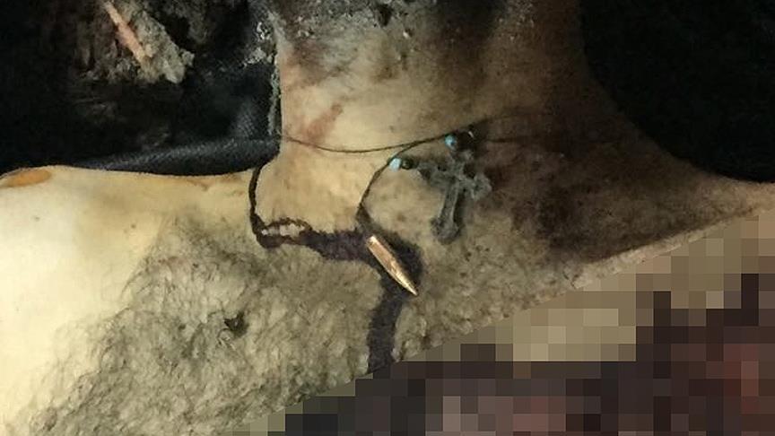 Etkisiz hale getirilen teröristin boynunda haç kolye bulundu
