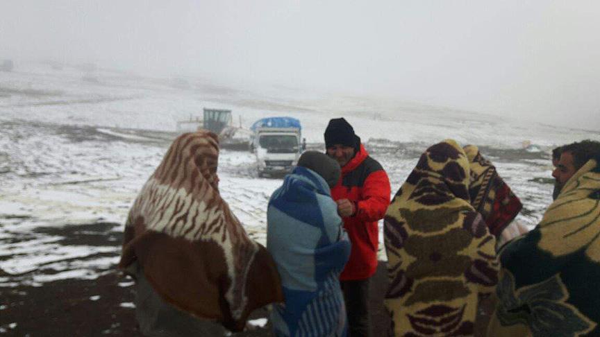Ardahan'daki kar yağışı etkili oldu