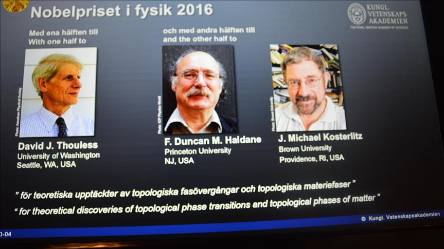 3 British scientists win 2016 Nobel Prize in Physics 